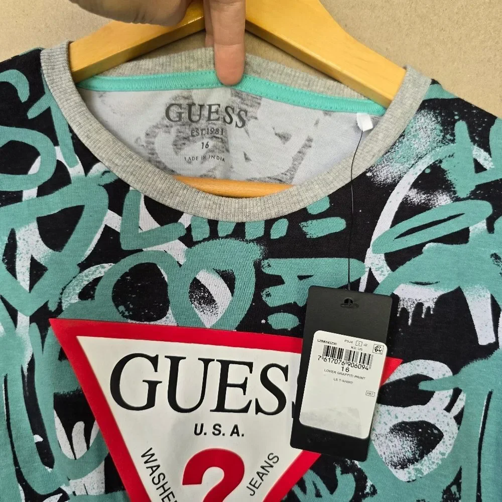 Nwt guess long sleeve lover graffiti shirt tshirt - Picture 3 of 10